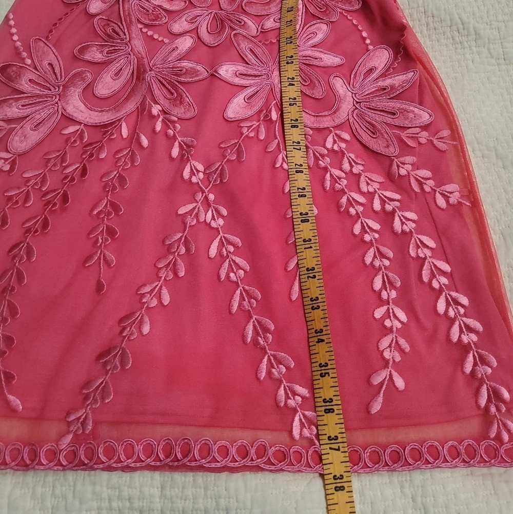 Cache Embroidered Mesh Mini Dress Size 10 - Picture 13 of 14